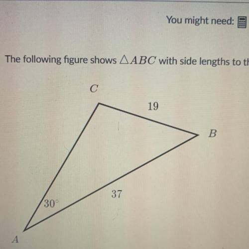 Find the measure of angle C