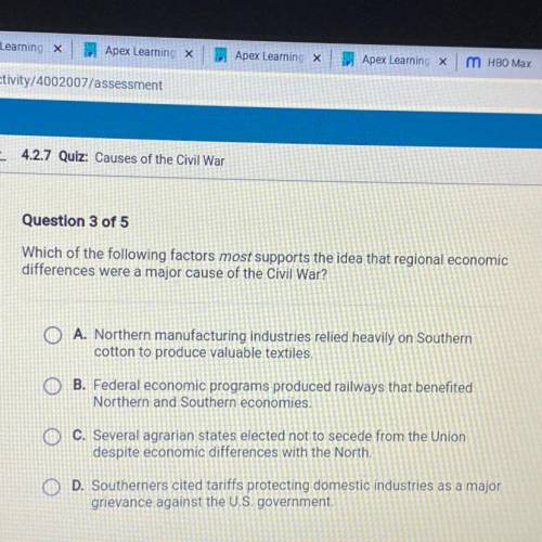 PLZ HELPPPPPPP !!

Which of the following factors most supports the idea that regional economic di