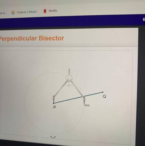 Warm-Up

Construct a perpendicular bisector to PQ
by following these steps.
1. Move the compass ce