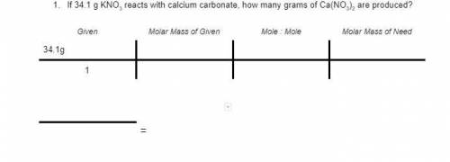2KNO3 + CaCO3 → K2CO3 + Ca(NO3)2

If 34.1 g KNO3 reacts with calcium carbonate, how many grams of