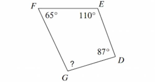 What is the missing angle in this quadrilateral?