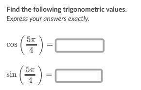 Basic trigonometric values.