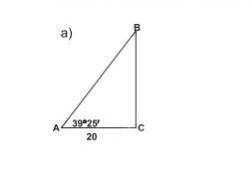 Solve the following right triangle with the trigonometric ratios​