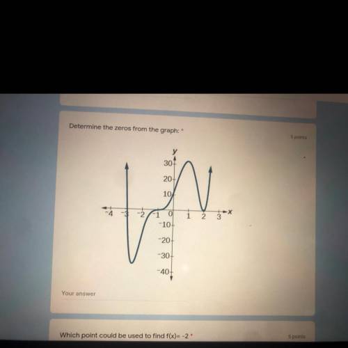 Determine the zeros from the graph:
can someone please help