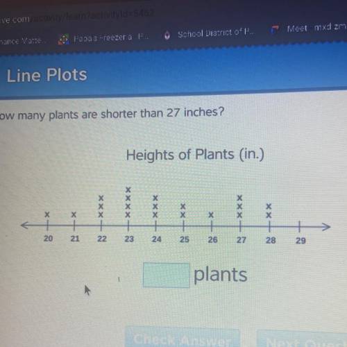 How many plants are shorter than 27 inches?