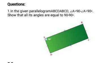 How are all the opposite sides of parallelogram equal to 90​