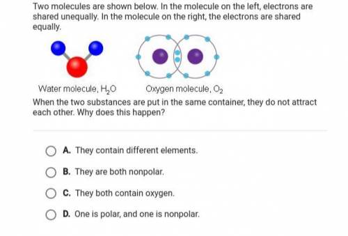 when the two substances are put in the same container, they do not attract each other. why does thi