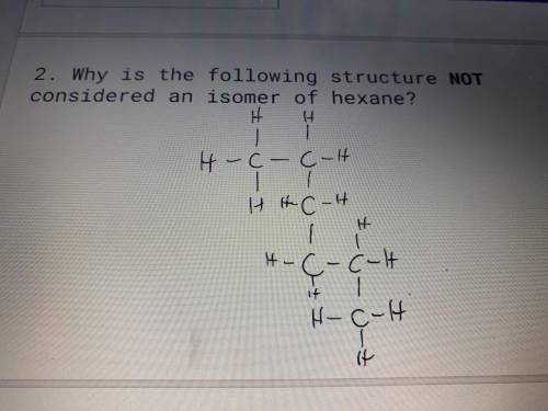 Why is this not an isomer of hexane?