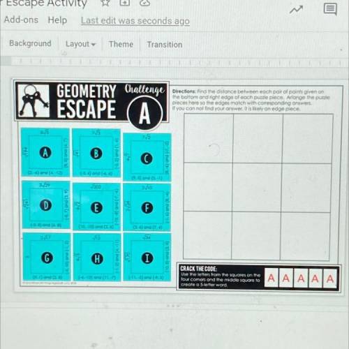 Geometry escape (challenge A)