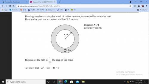 see attachment :)) I've been stuck on this question forever... I do not understand how they got 2r^