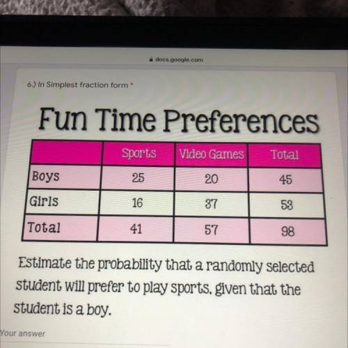 Estimate the probability that a randomly selected student will prefer to play sports, given that th