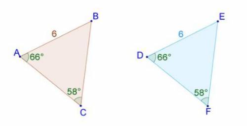 Which theorem proves that the triangles are congruent? 
A. SSS
B. ASA
C. SAS
D. AAS