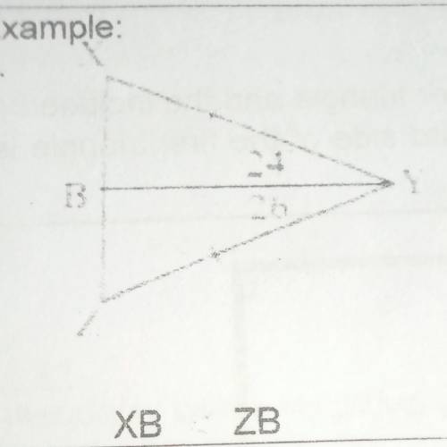 Complete the statement with less than or greater than XB__ZB​