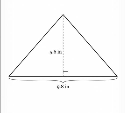 What is the area, in square inches, of the shape below?