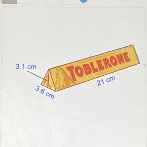 What is the amount of material required to create a Toblerone box? The base is equilateral.