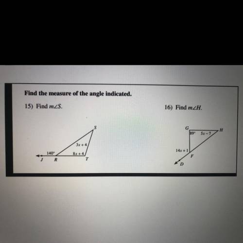 Find the measure of the angle indicated. PLSASE HELP