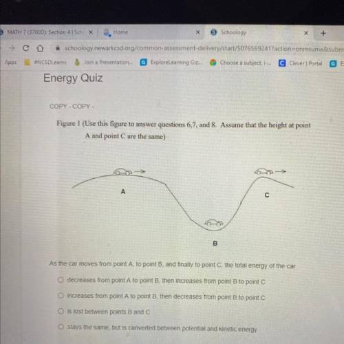 Figure 1 (Use this figure to answer questions 6,7, and 8. Assume that the height at point

A and p