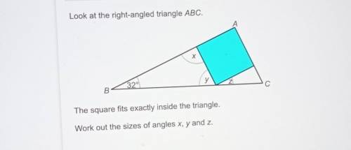 PLEASE HELP

Look at the right-angled triangle The square fits exactly inside the triangle.Work ou
