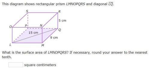 What is the surface area of LMNOPQRS? If necessary, round your answer to the nearest tenth.