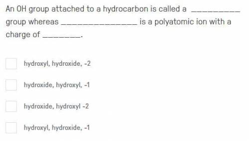 An OH group attached to a hydrocarbon is called a _________ group whereas ______________ is a polya