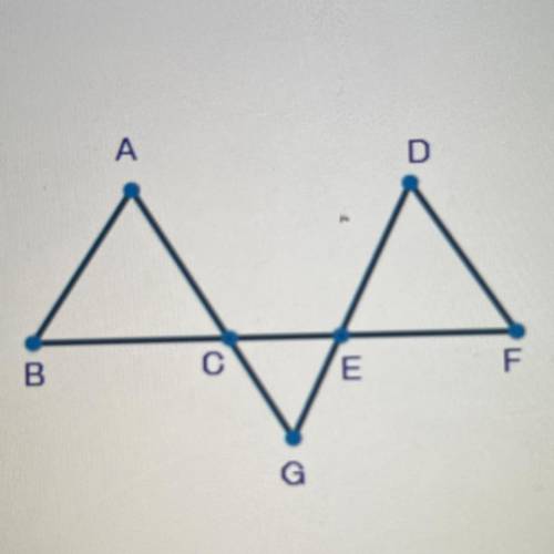 2. (05.03 MC)

In the figure below, ABC - DEF. Point C is the point of intersection between AG and