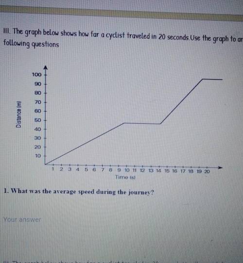 Calculate the the time distance with the given graph.please answer these questions ​