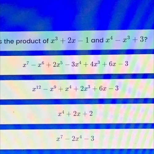 Which expression represents the product of 23 + 2x - 1 and 24 - 23 +3?