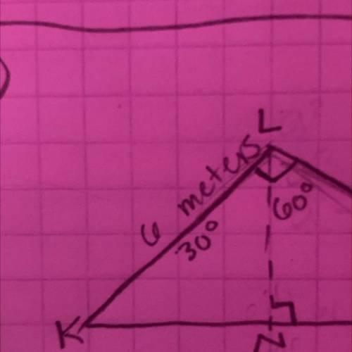 What is the perimeter of triangle KLM? i was only given one side and then 60° and 30°

please help