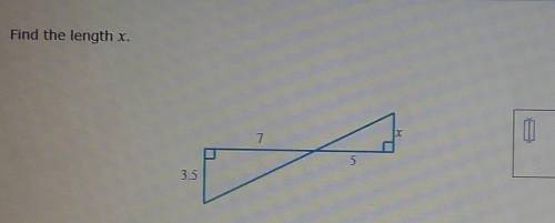 Find the length of X (in picture)​