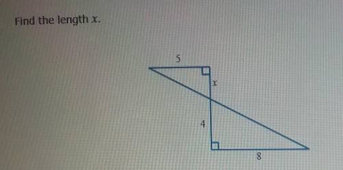 7. Find the length of X (in the picture) plssss I need help. (GIVING PPINTS AND )​