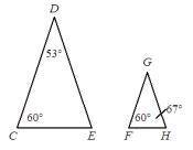 Are these two triangles similar? How do you know?