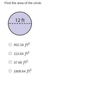 Find the area of the circle.