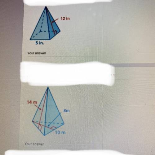 What is the surface area of these regular pyramids