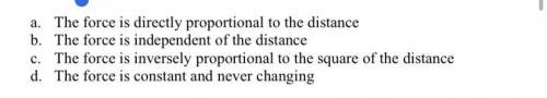 How is the gravitational force between two objects related to the distance between the objects?

t