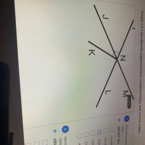 PLSSS HELP !! (Select all that apply, *Linear Pair *Complementary Angles *Supplementary Angles *Ver