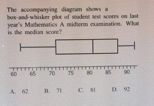 Box- and- whisker plot!! NO LINKS PLEASEA, B, C, or D?​