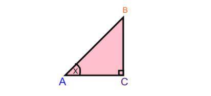 Using the right triangle below. What is the name for side AB?

A) Hypotenuse
B) Adjacent
C) Opposi