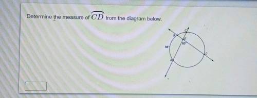 Determine the measure of CD from the diagram below.​