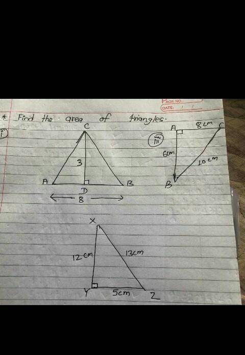 How to find the area of triangle?​