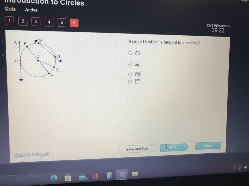 In circle D which is tangent to the circle