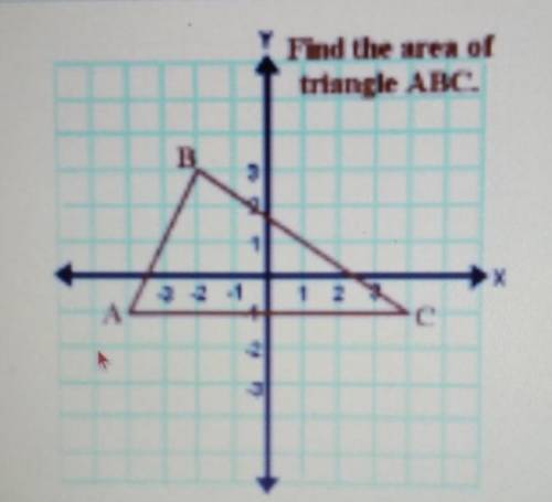 Find the area of triangle ABC ​