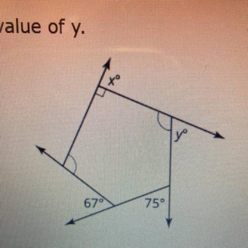 Consider the polygon shown. determine the value of y.