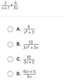 I REALLY NEED HELP  which of the following is the quotient of the rational expressions sho