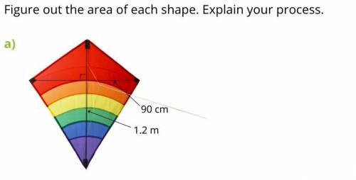 Figure out the area of each shape. Explain your process.