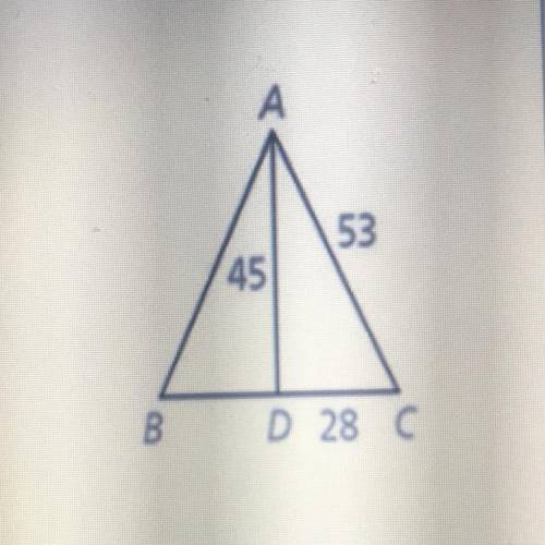 AABC is an isosceles triangle, Is AD the height of AABC? Explain.