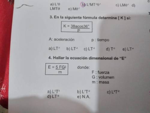 Alguien que me pueda ayudar con estos ejercicios de ecuaciones de analisis dimensonal? es urgente p
