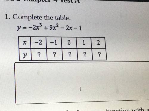 Please complete the table.