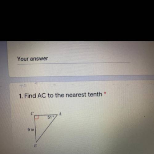 Find AC to the nearest tenth