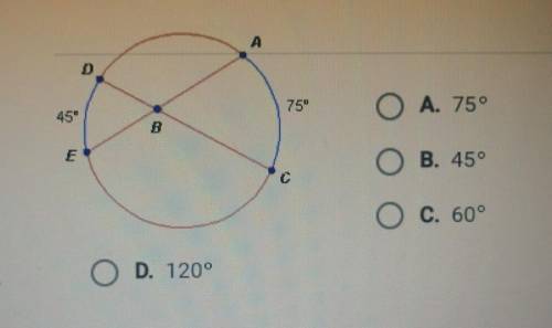 What is the measure of angle ABC?​