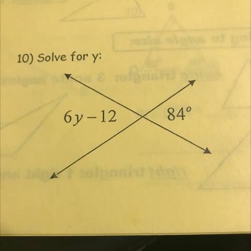 10) Solve for y:
бу – 12
84